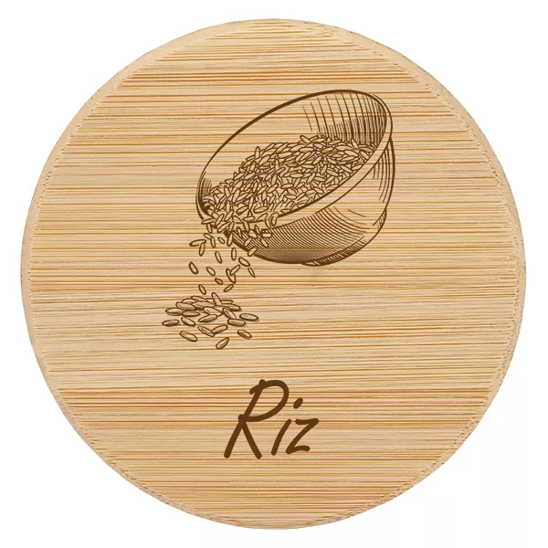 Couvercle en bois "Riz" pour WECK RR100 Couvercle en bois "Riz" pour WECK RR100