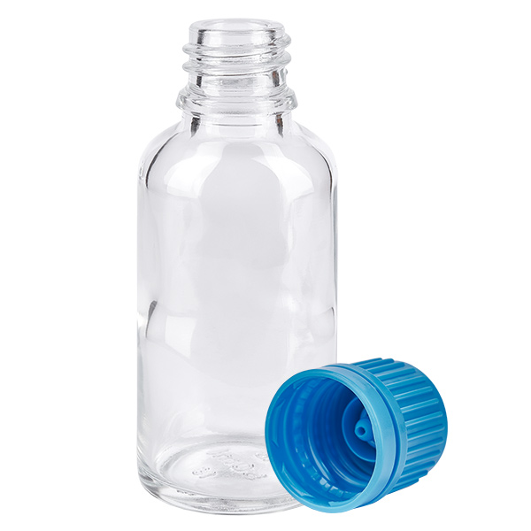 Botella 30ml tapón rosca 11mm azul ClearLine UT18/30 Botella 30ml tapón rosca 11mm azul ClearLine UT18/30