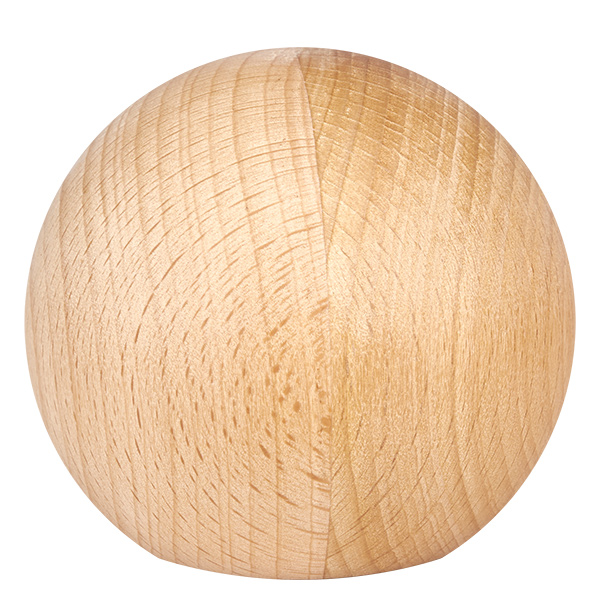 UNiTWIST bola de madera (haya) para WECK RR80 Bola de madera de haya UNiTWIST para WECK RR80 - Vista detallada de la estructura y el veteado de la madera natural