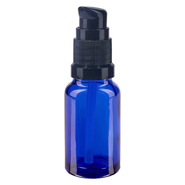 Botella de farmacia azul 10ml tapa de la bomba negro estándar Botella de farmacia azul 10ml tapa de la bomba negro estándar