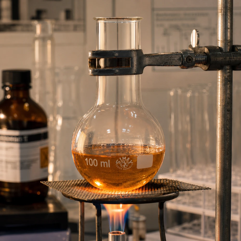 Frasco profesional de laboratorio de 100 ml con cuello ancho para mediciones precisas de volumen y aplicaciones de calentamiento