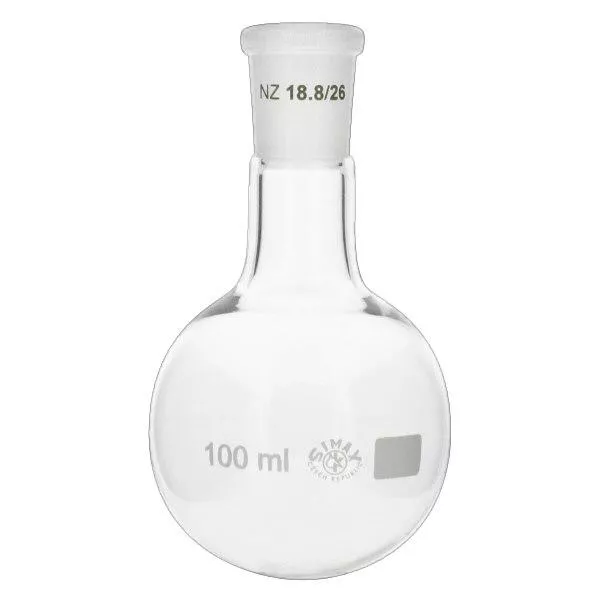 Matraz fondo redondo 100ml con junta esmerilada estándar (19/26)