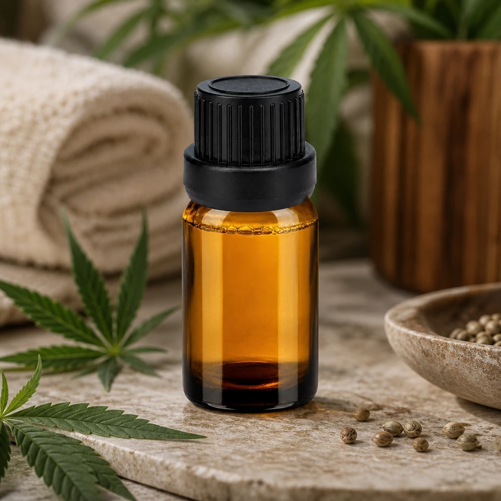 Frasco cuentagotas de 5 ml de vidrio ámbar con tapón de rosca negro para aceites y extractos naturales