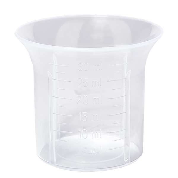 Vaso dosificador 30ml transparente con escala ApoGlas Vaso dosificador 30ml transparente con escala ApoGlas