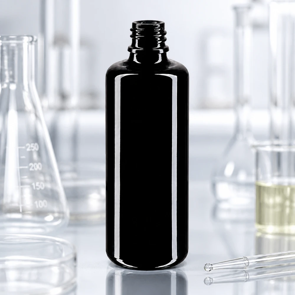 Orion Frasco cuentagotas de 100 ml de vidrio violeta Miron con tapón cuentagotas de precisión para una dosificación exacta