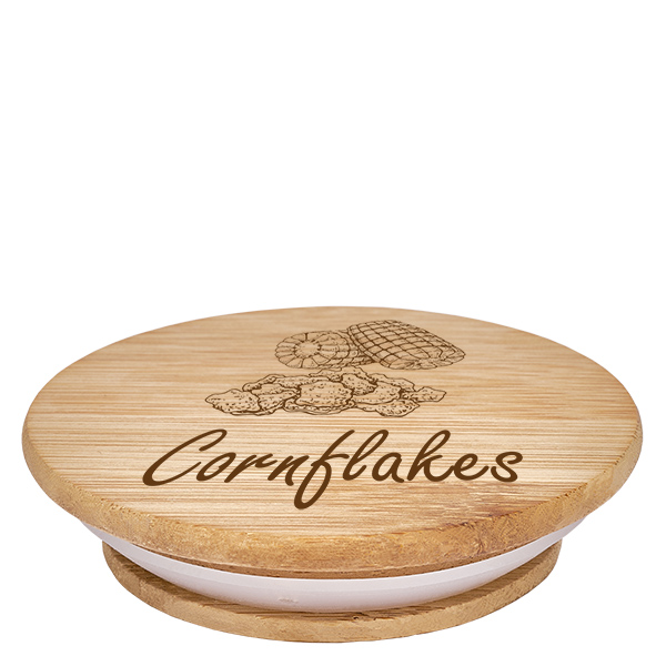 Couvercle en bois "Cornflakes" pour WECK RR100 Couvercle en bois "Cornflakes" pour WECK RR100