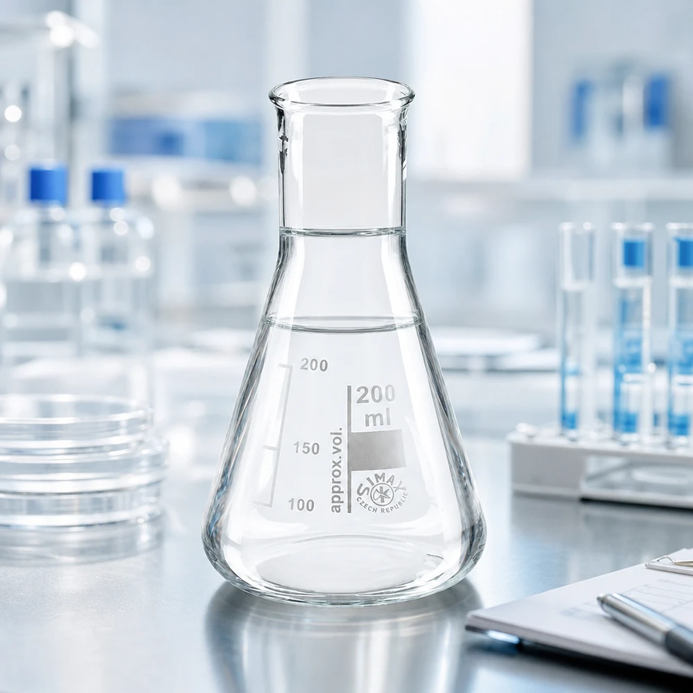 Matraz Erlenmeyer 200ml cuello estrecho