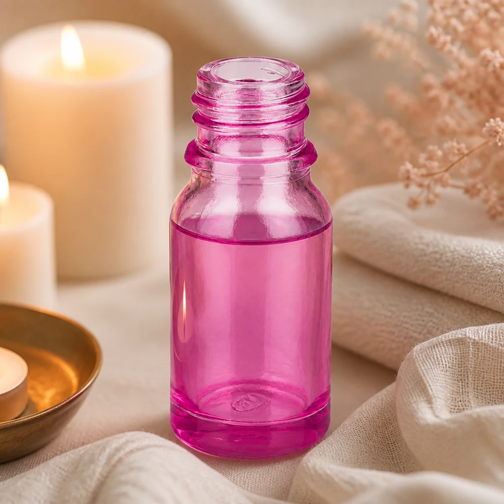 Frasco de farmacia de 10ml PurpleLine UT18/10 UNiTWIST Frasco para medicamentos PurpleLine UT18/10 UNiTWIST rosa de 10 ml con práctica rosca para gotas