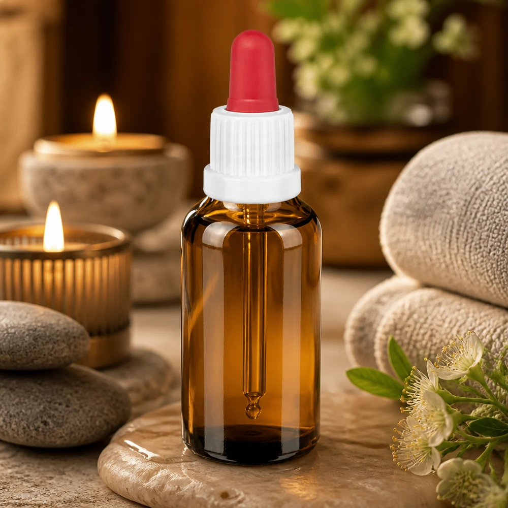 Frasco pipeta profesional de 30 ml BrownLine con protección UV para aplicaciones cosméticas y farmacéuticas