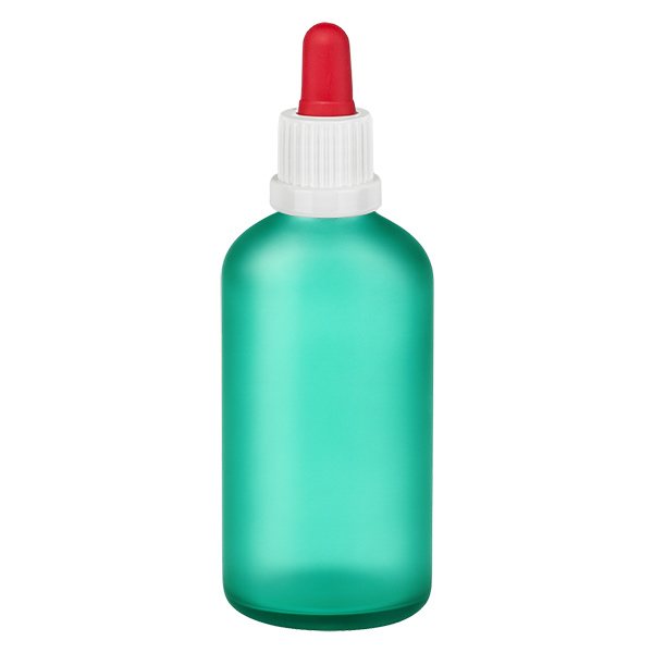 Frasco pipeta 100ml blanco/rojo cierre inviolable GreenLine UT18/100