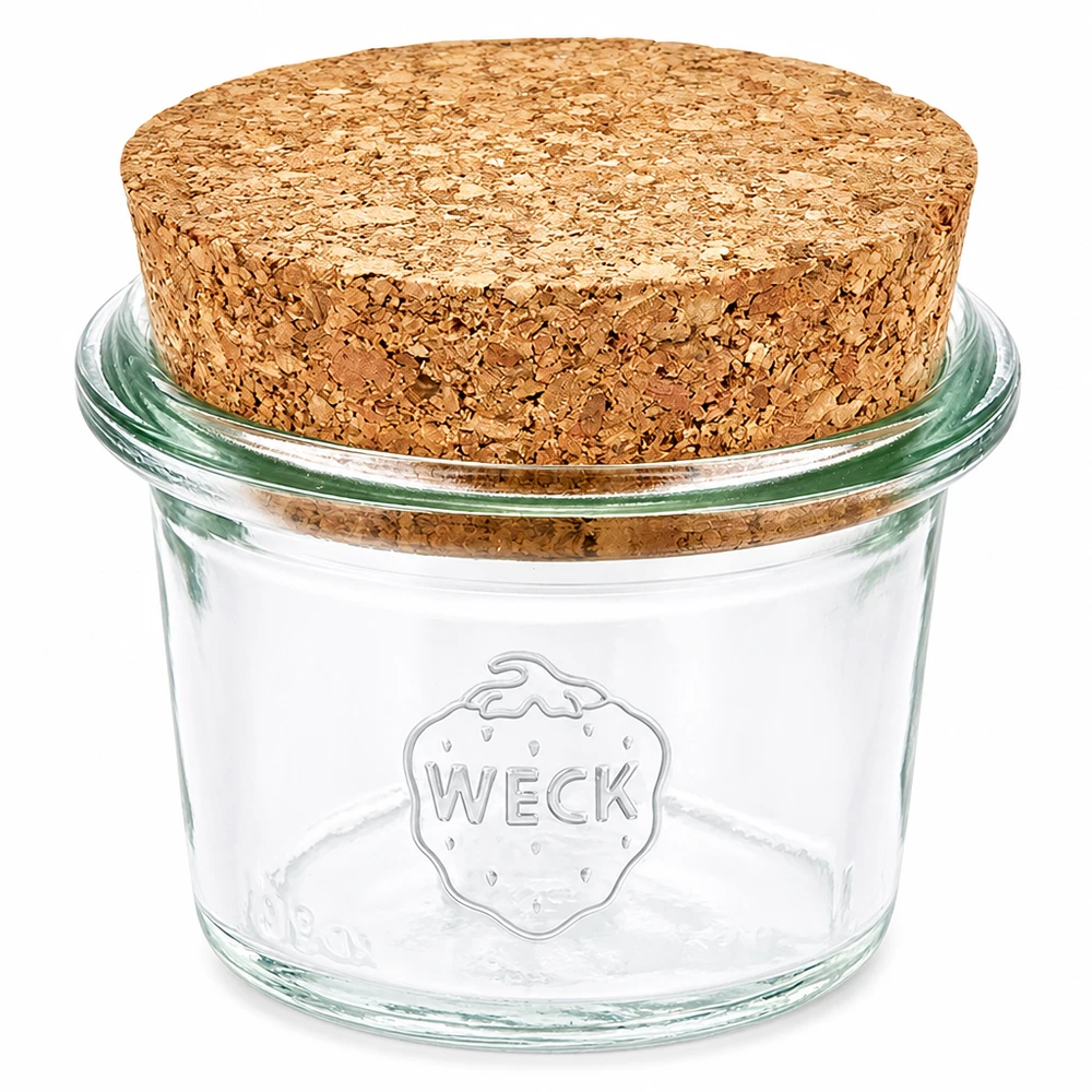 Tarro de 35ml WECK RR40 con corcho natural 35ml WECK RR40 tarro mason con tapón de corcho natural tarro de conserva pequeño almacenamiento especias mermelada