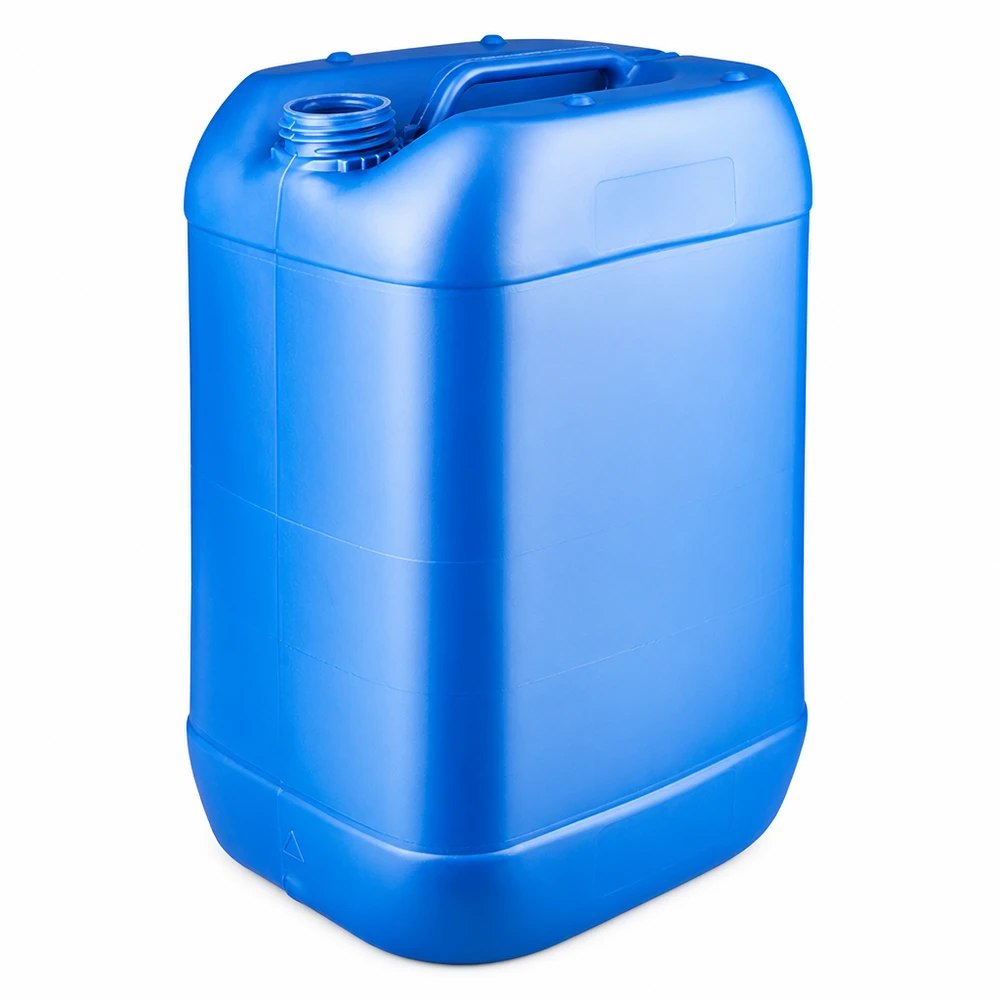 Bidón de plástico azul de 25 litros sin tapón para el almacenamiento seguro de líquidos