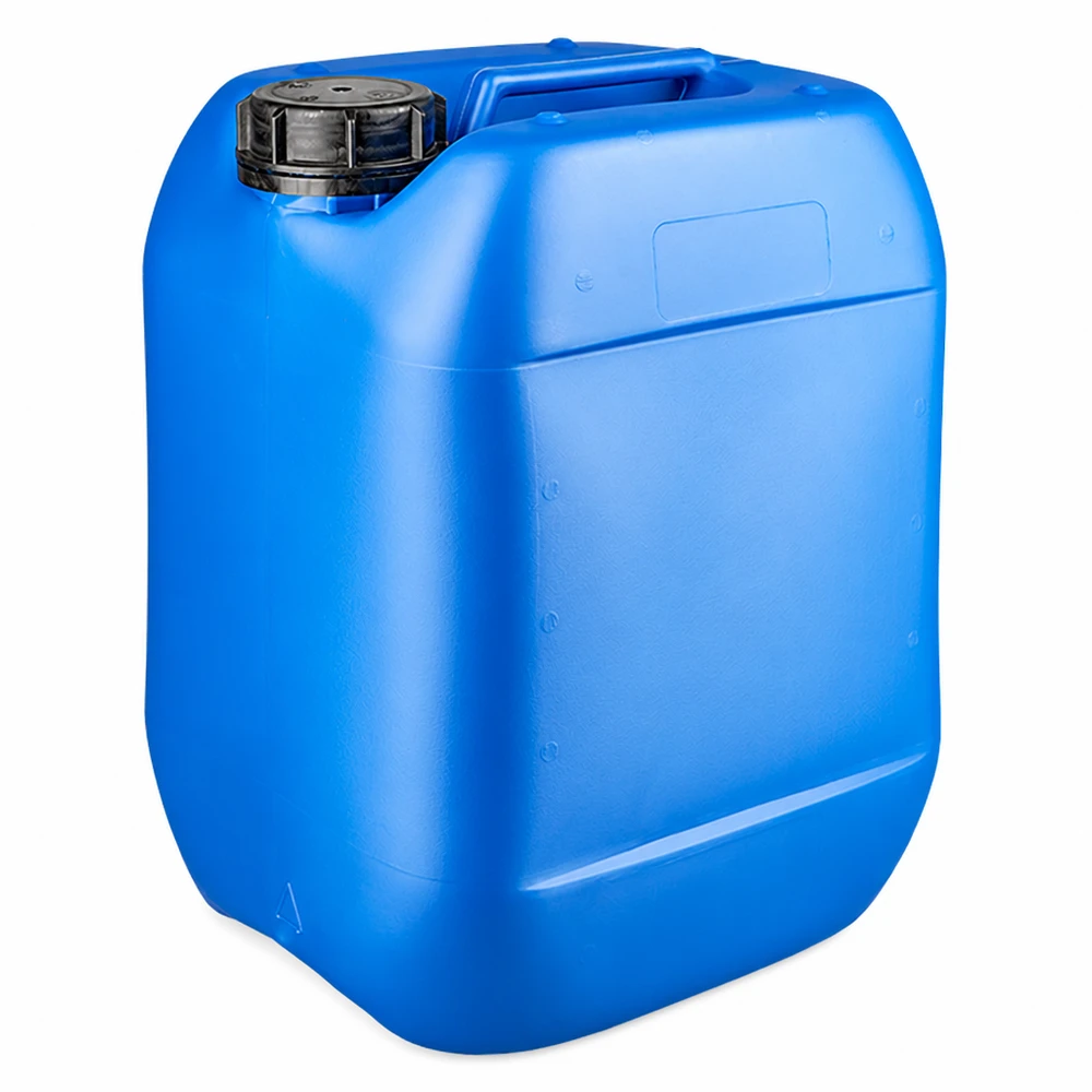 Bidón 10 litros azul con tapón de rosca Cierre a prueba de manipulaciones Bidón de plástico azul de 10 litros con tapón de rosca negro OV para un almacenamiento seguro
