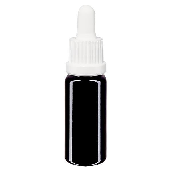 Botella de farmacia violeta 10ml pipeta blanca cierre inviolable Botella de farmacia violeta 10ml pipeta blanca cierre inviolable