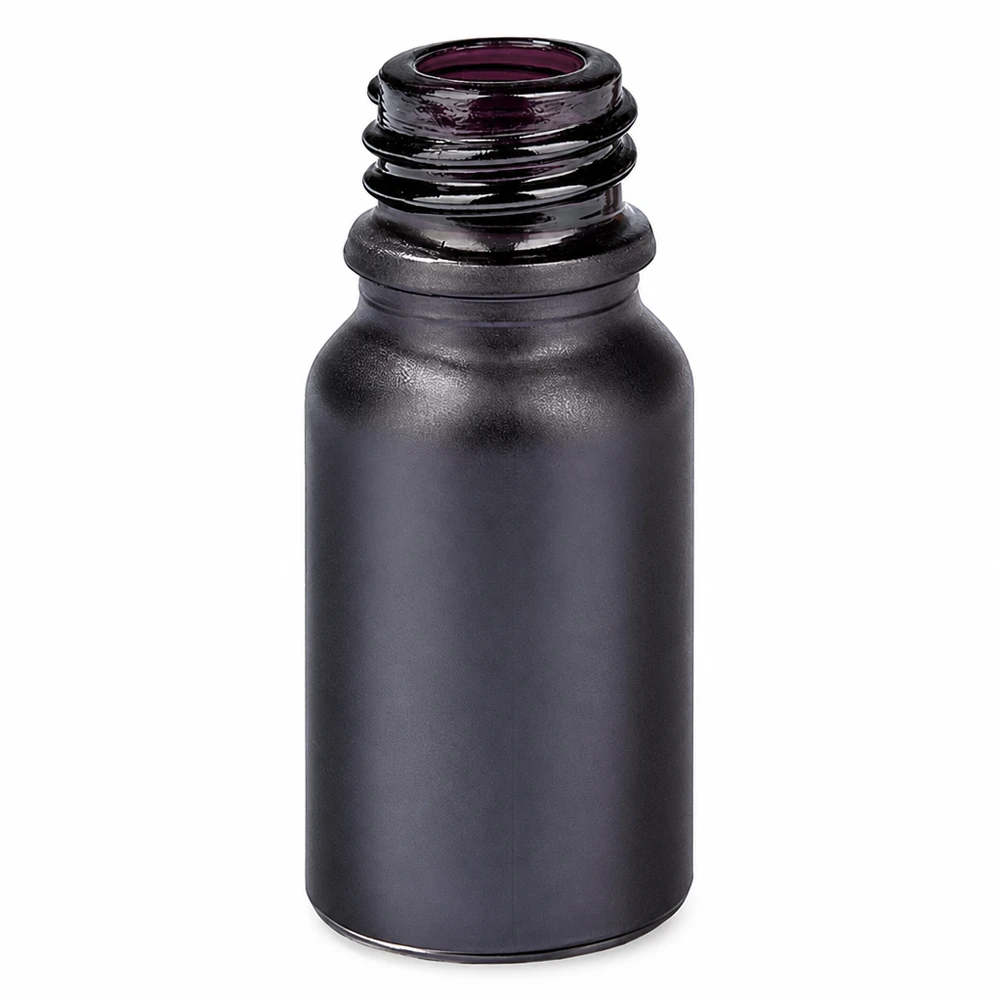 Frasco de farmacia de 10 ml BlackLine UT18/10 UNiTWIST Frasco de farmacia de 10 ml BlackLine UT18/10 UNiTWIST en negro mate para almacenamiento profesional