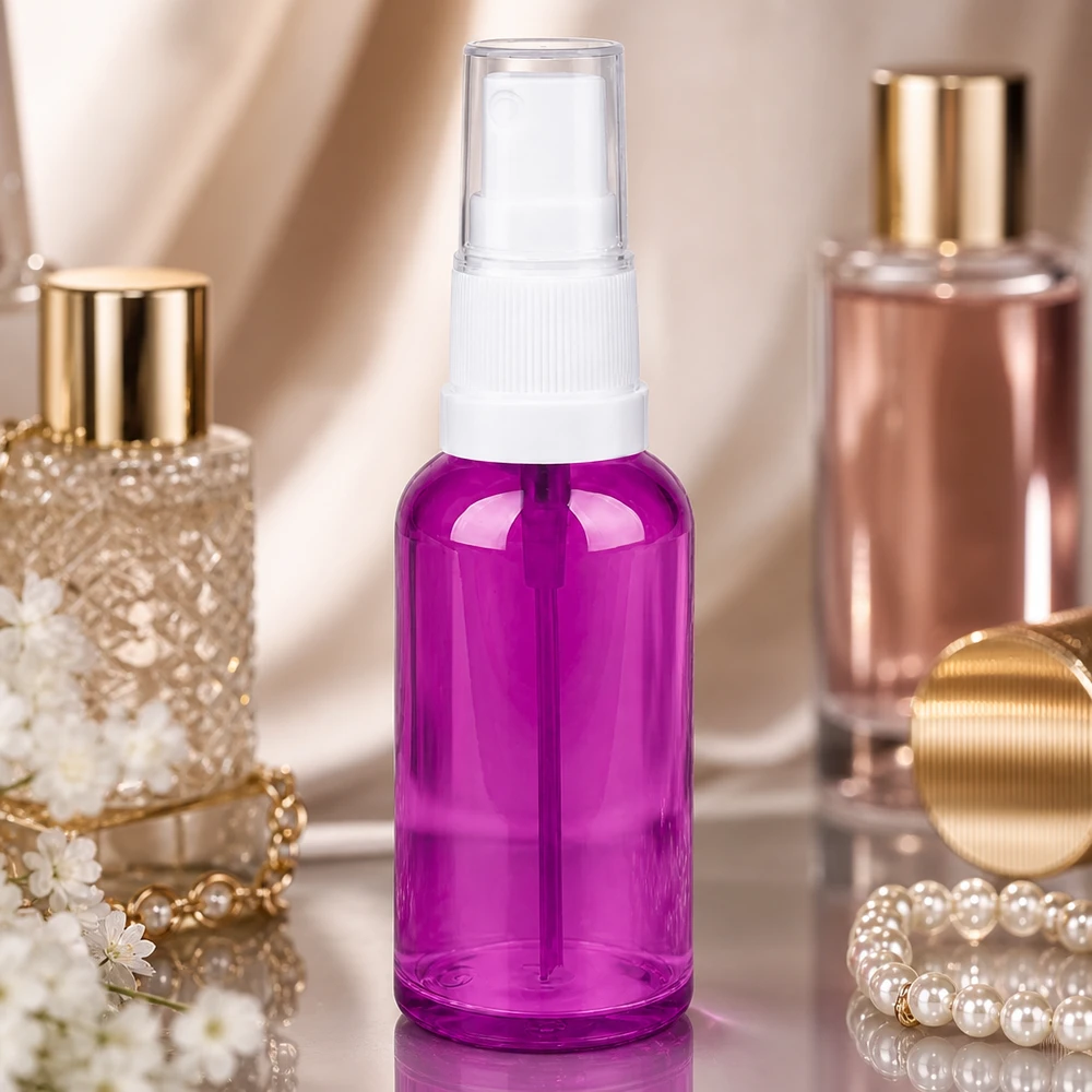 Frasco pulverizador PurpleLine de 50 ml de alta calidad en elegante color púrpura para uso profesional