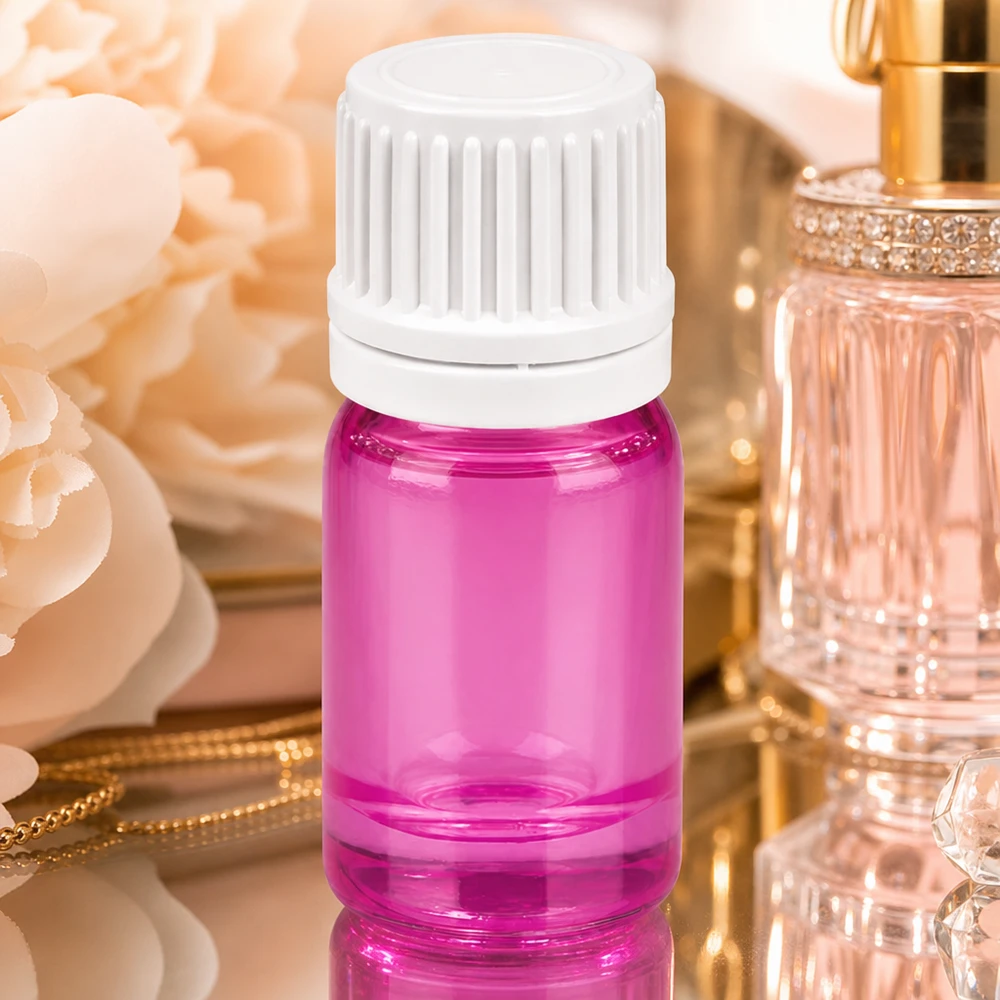 Frasco cuentagotas de 5 ml 0,7 mm blanco Originalidad tapón de rosca PurpleLine UT18/5 Frasco cuentagotas de 5 ml de alta calidad con abertura dosificadora de 0,7 mm en color morado para aromaterapia
