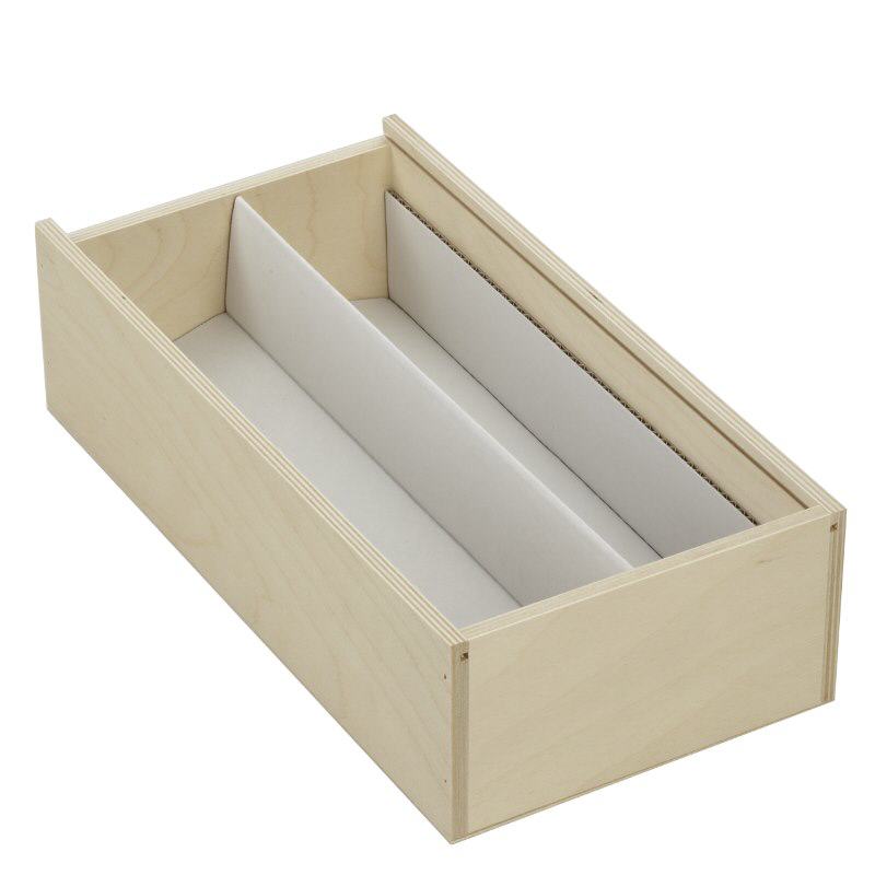 Caja de madera con tapa corredera 36x18x10cm (para botellas)
