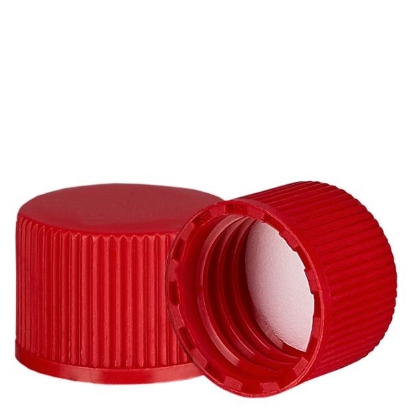 Tapón roscado rojo con inserto de PE Tapón roscado rojo con inserto de PE