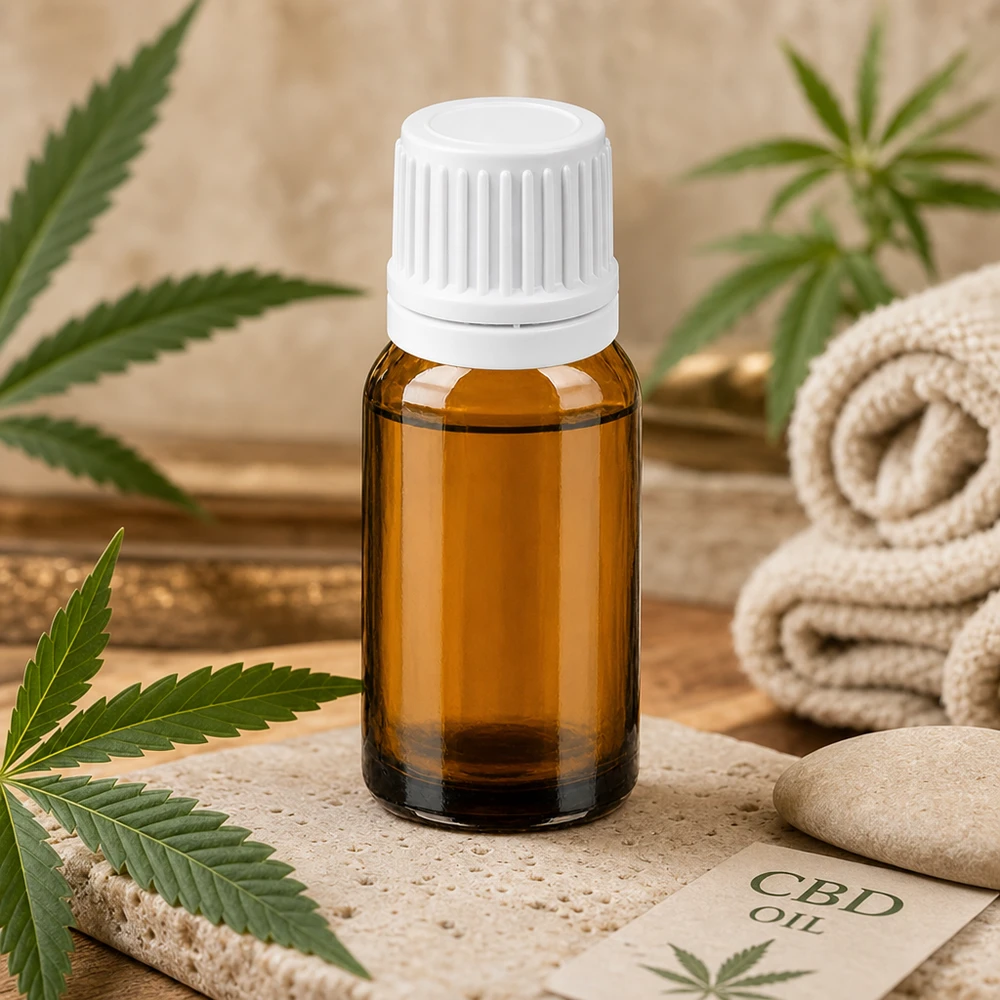 Frasco cuentagotas de 10 ml de alta calidad, de vidrio ámbar con protección UV y tapón blanco a prueba de manipulaciones