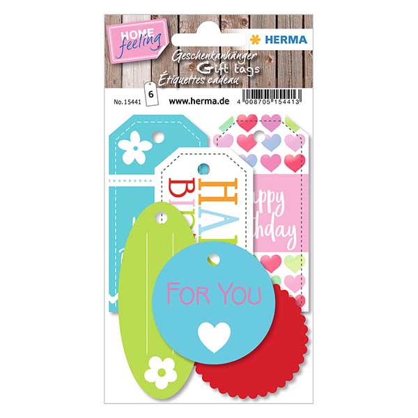 Etiqueta de regalo "Feliz cumpleaños" (6 unidades)