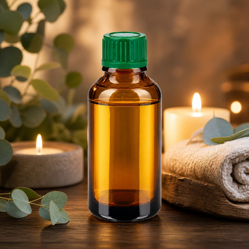Botella de 30 ml con tapón de rosca verde de 11 mm Estándar BrownLine UT18/30 Pequeño frasco de vidrio de 30 ml en marrón con tapa verde ideal para aromaterapia y cosmética