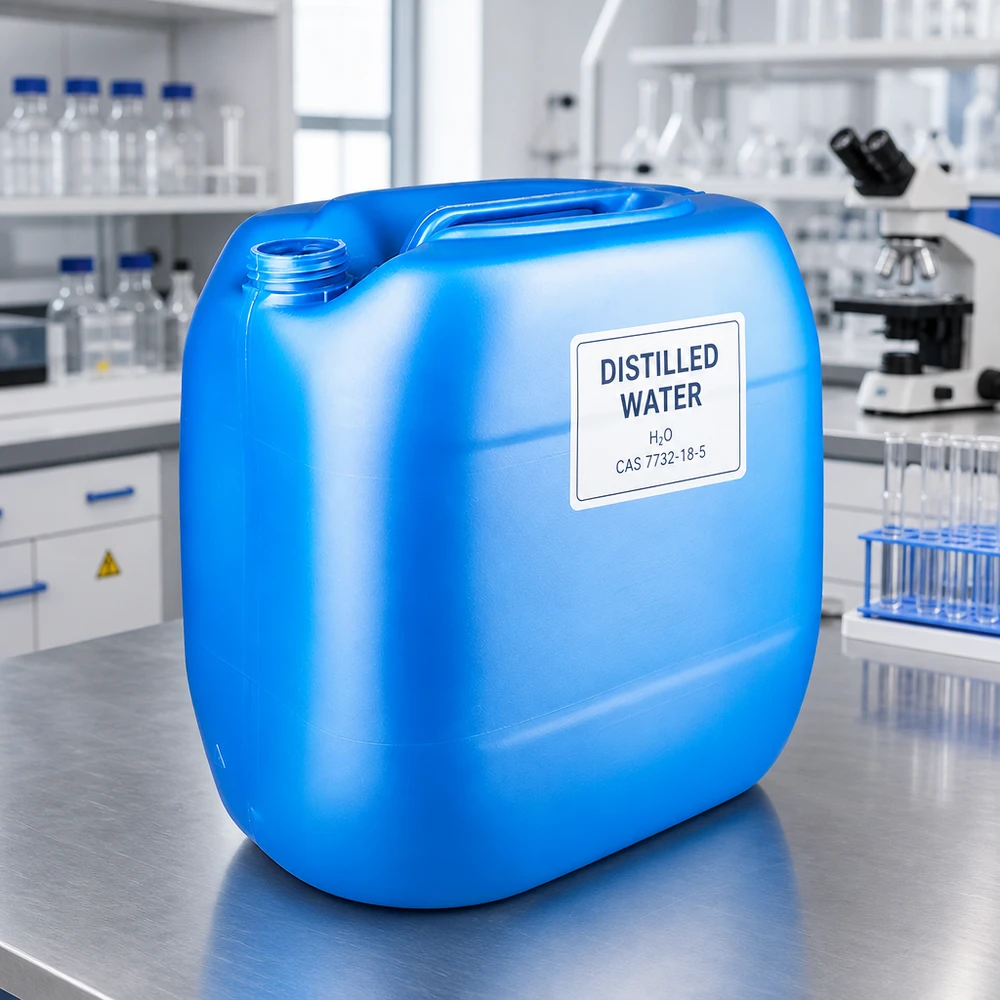 Bidón resistente de 30 litros, de color azul, fabricado en plástico HDPE, sin tapa, para laboratorio e industria