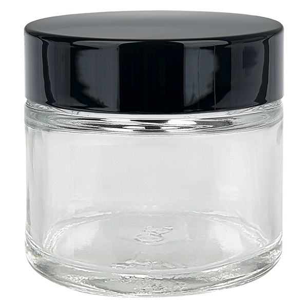 Tarro de cristal transparente de 60 ml con tapa insertable UNiTWIST