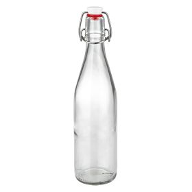 Botella de cristal de 500 ml con tapón abatible Botella de PVC transparente para bebidas vacía para rellenar