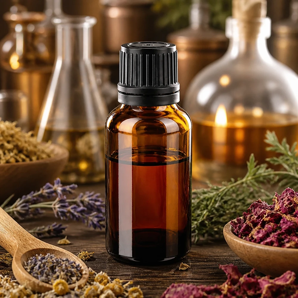 Botella 20ml tapón rosca 11mm negro cierre inviolable BrownLine UT18/20 Frasco cuentagotas de 20 ml de vidrio ámbar con tapón de rosca estriado para una dosificación precisa