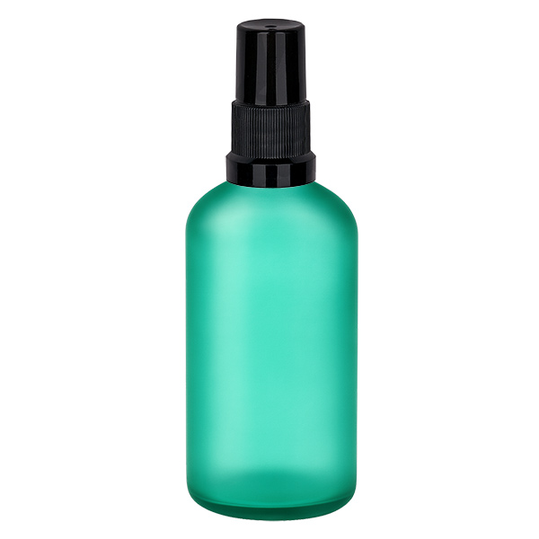 Frasco pulverizador de 100 ml negro con tapón estándar GreenLine UT18/100