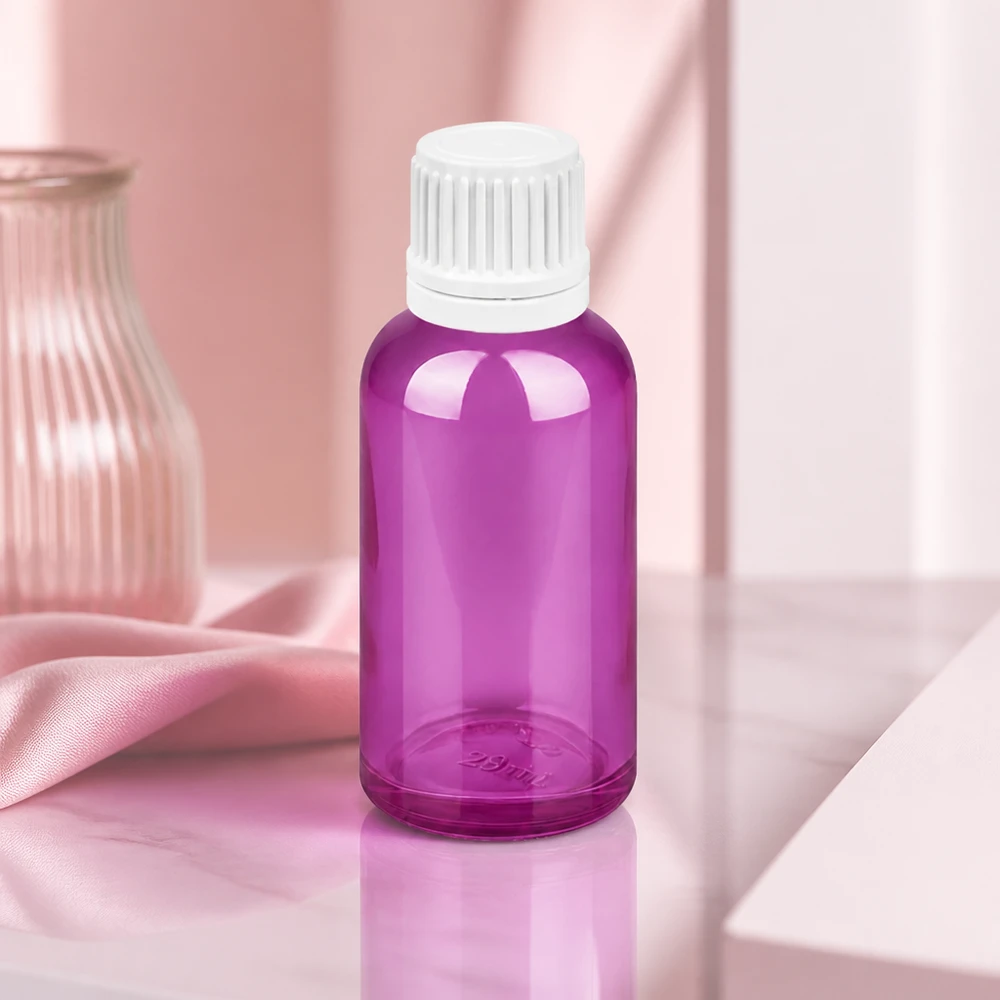 Frasco cuentagotas de 30 ml 0,7 mm blanco Originalidad tapón de rosca PurpleLine UT18/30 Frasco cuentagotas violeta de 30 ml de vidrio de alta calidad con tapón cuentagotas de 0,7 mm de precisión