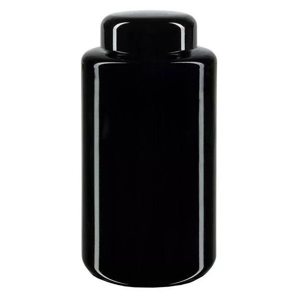 Tarro de cristal violeta de boca ancha 300ml, con tapa negra Tarro de cristal violeta de boca ancha 300ml, con tapa negra