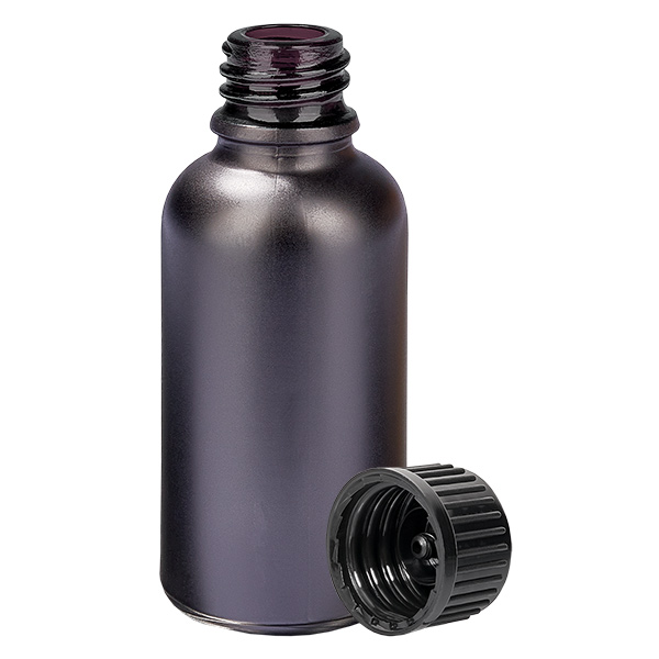 Frasco 30ml 11mm tapón rosca negro estándar BlackLine UT18/30 Frasco 30ml 11mm tapón rosca negro estándar BlackLine UT18/30