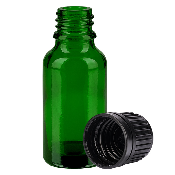 Botella 20ml tapón rosca 11mm negro GreenLine UT18/20 Botella 20ml tapón rosca 11mm negro GreenLine UT18/20