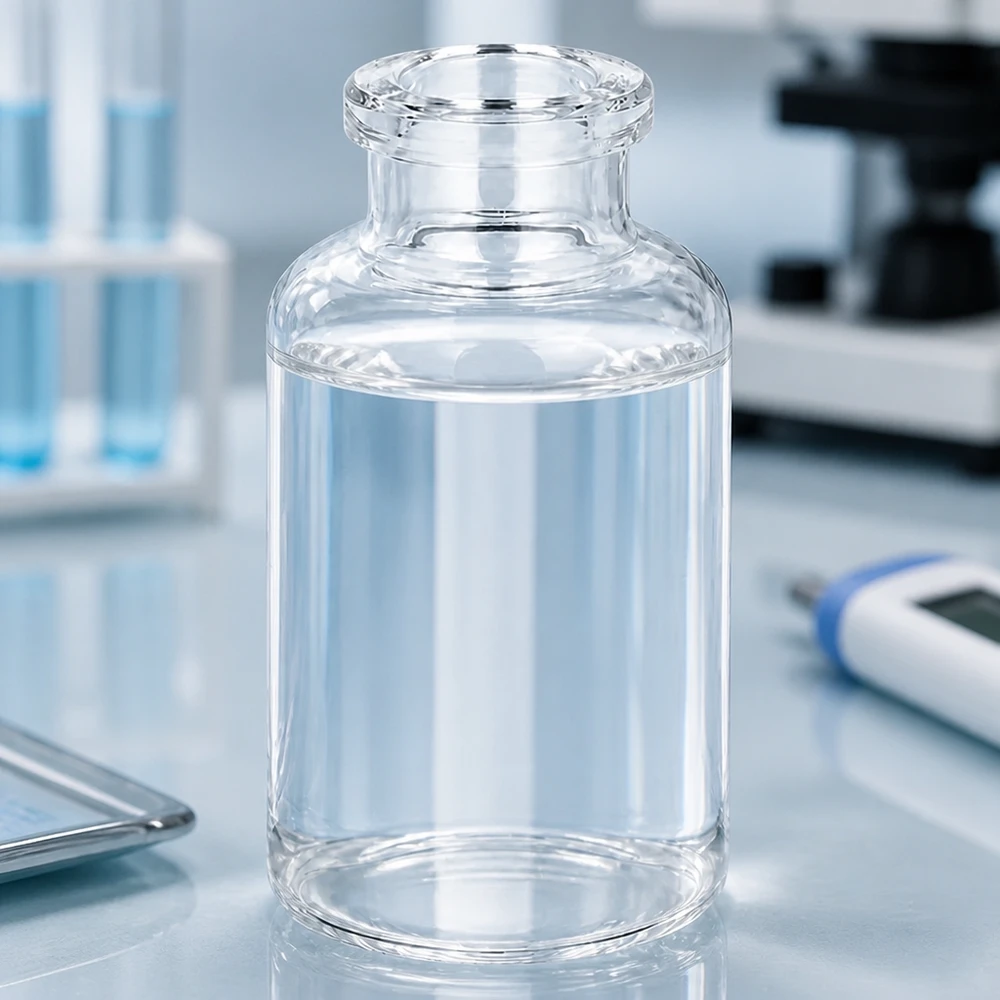 Frasco de inyección de vidrio transparente 20ml Kleine Klarglas-Injektionsflasche 20ml für sterile Arzneimittelabfüllung im Labor