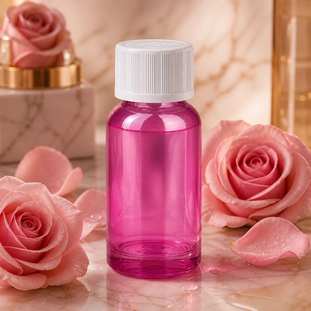 Frasco cuentagotas de plástico morado de 20 ml con abertura de 1,2 mm para dosificar líquidos con precisión