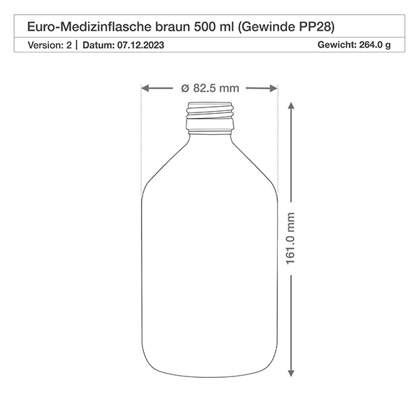 Frasco medicinal 500ml marrón, con bomba atomizadora negra ApoGlas Frasco medicinal 500ml marrón, con bomba atomizadora negra ApoGlas