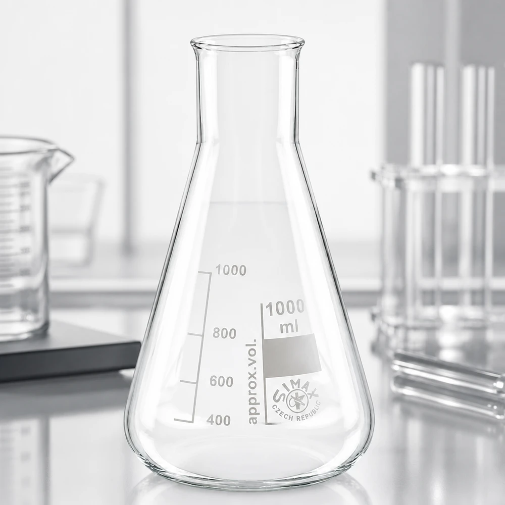 Matraz Erlenmeyer 1000ml cuello ancho Matraz Erlenmeyer 1000ml cuello ancho