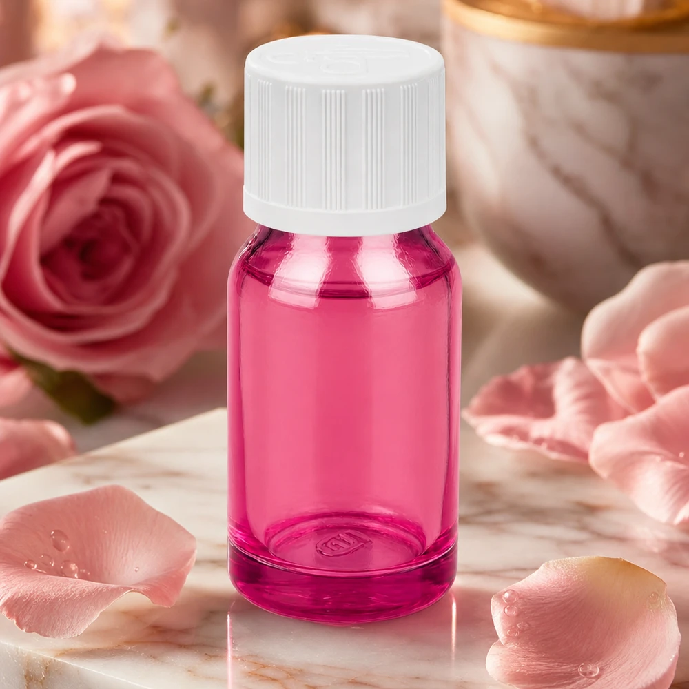 Frasco compacto violeta de 10 ml de vidrio de alta calidad para perfumes y productos de belleza