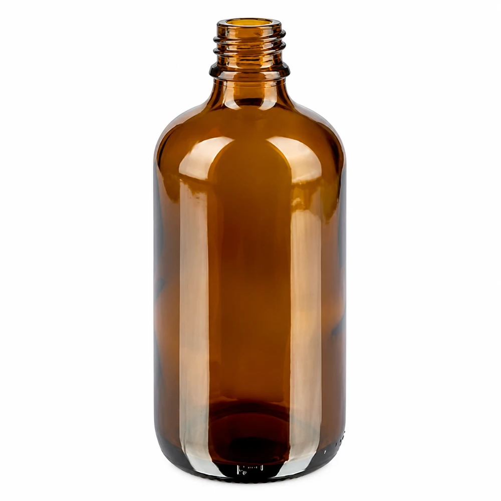 Frasco de farmacéutico 100 ml marrón con tapón cuentagotas negro de 1 mm para una dosificación precisa