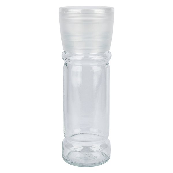 Frasco para sal y especias de 100 ml con molinillo (grueso), blanco Frasco para sal y especias de 100 ml con molinillo (grueso), blanco
