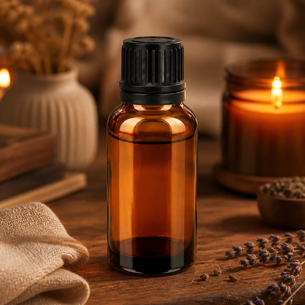 Frasco de vidrio de 20 ml con rosca de 11 mm y tapón negro a prueba de manipulaciones para un almacenamiento seguro