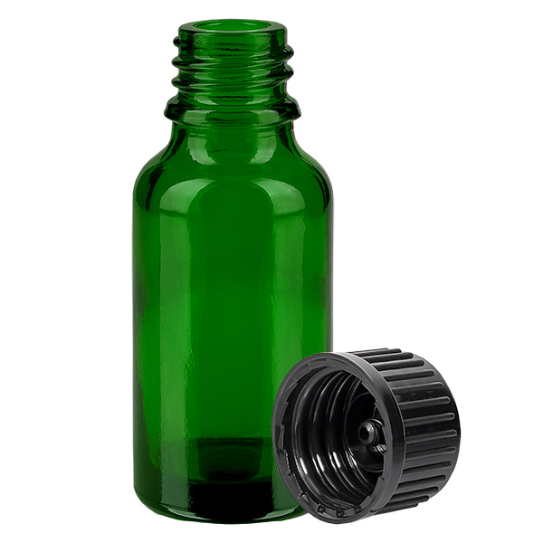 Frasco 20ml 11mm tapón rosca negro estándar GreenLine UT18/20 Frasco 20ml 11mm tapón rosca negro estándar GreenLine UT18/20