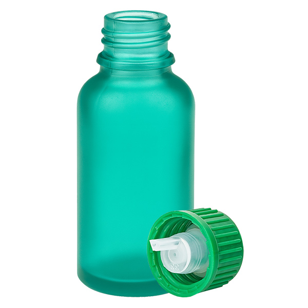 Frasco cuentagotas de 30 ml 0,8 mm verde Cierre estándar GreenLine UT18/30 Frasco cuentagotas de 30 ml 0,8 mm verde Cierre estándar GreenLine UT18/30
