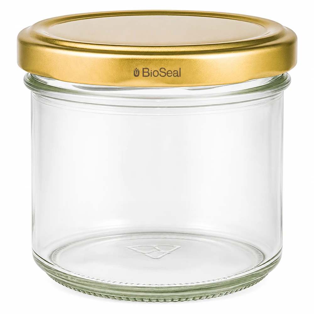 Vasos de 125ml con tapa dorada UNiTWIST BioSeal Vaso UNiTWIST 125ml con tapa dorada TO66 BioSeal - tarro para conservas y mermeladas