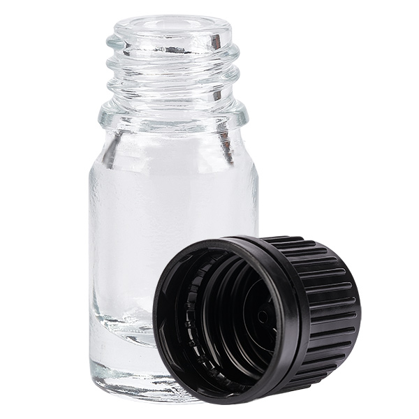Botella 5ml tapón rosca 11mm negro ClearLine UT18/5 Botella 5ml tapón rosca 11mm negro ClearLine UT18/5
