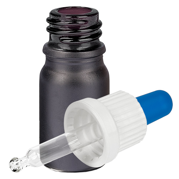 Frasco pipeta 5ml blanco/azul tapón inviolable BlackLine UT18/5 Frasco pipeta 5ml blanco/azul tapón inviolable BlackLine UT18/5