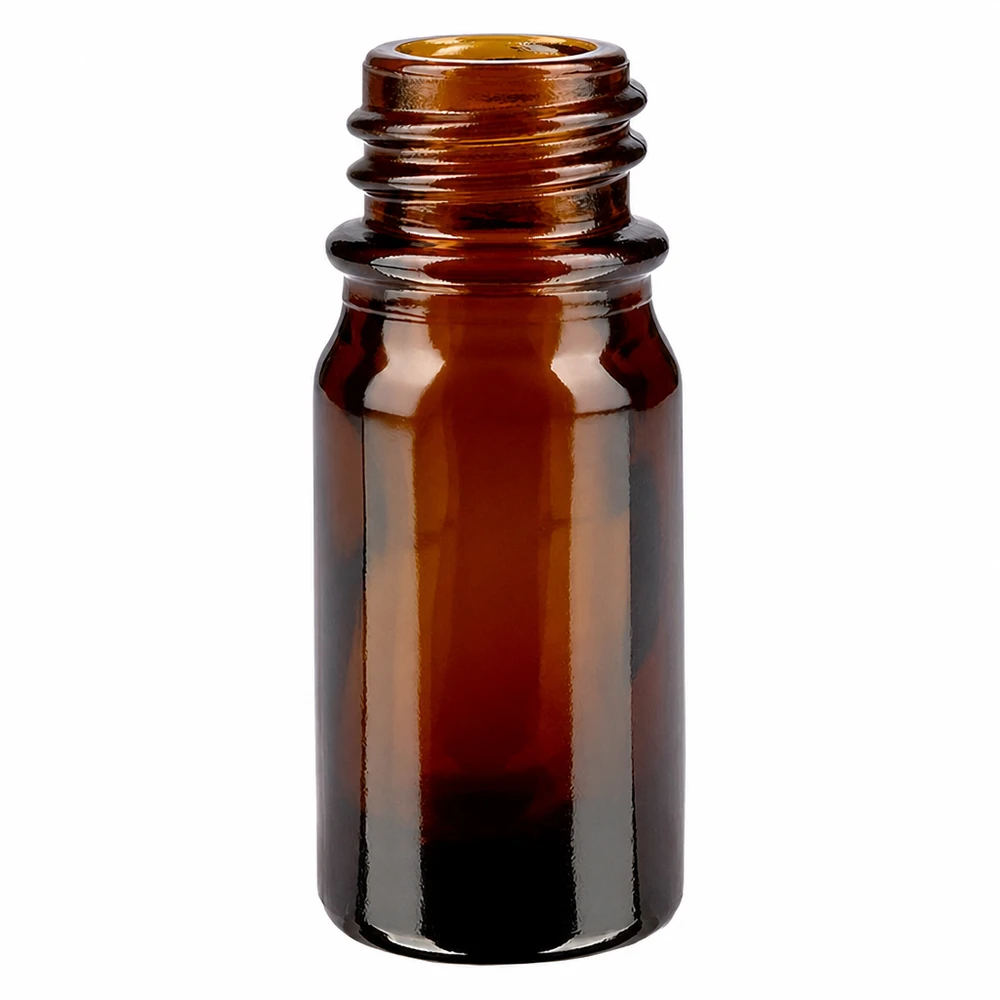 Frasco de farmacia ApoGlas marrón de 5 ml de vidrio con rosca para aceites esenciales y medicamentos