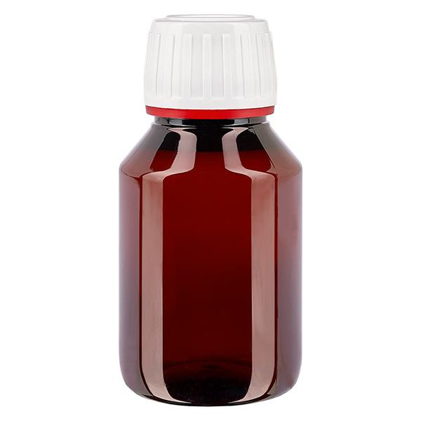 Botella PET 50ml con tapón flip-top blanco Botella PET 50ml con tapón flip-top blanco